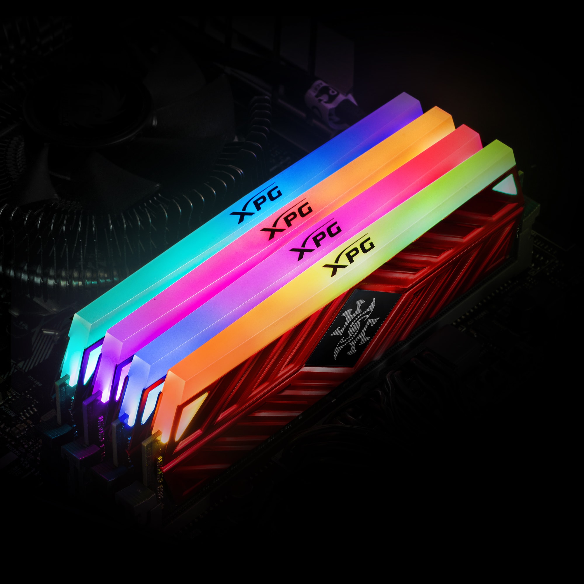 Memoria XPG SPECTRIX D40 8GB DDR4 3200MHz módulo de 8 GB, 1 x 8 GB, DDR4, 3200 MHz, 288-pin DIMM, Rojo