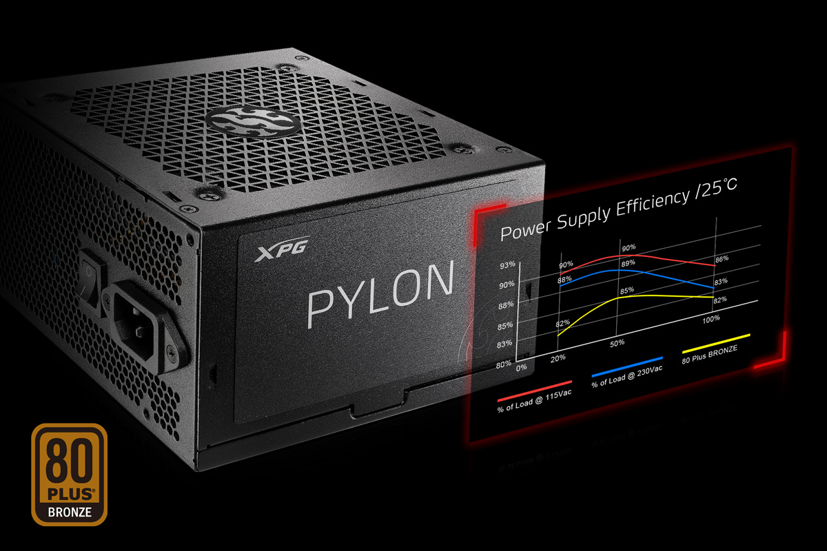 XPG Pylon 550W 80+ Bronz Güç Kaynağı (PYLON550B-BKCEU)