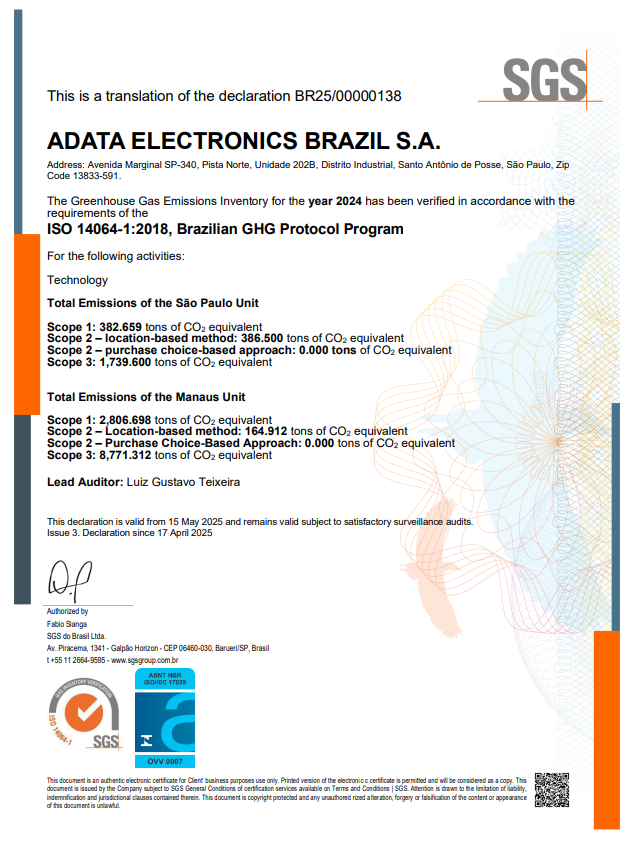 ISO14064-1:2018(BR) GHG 2024
