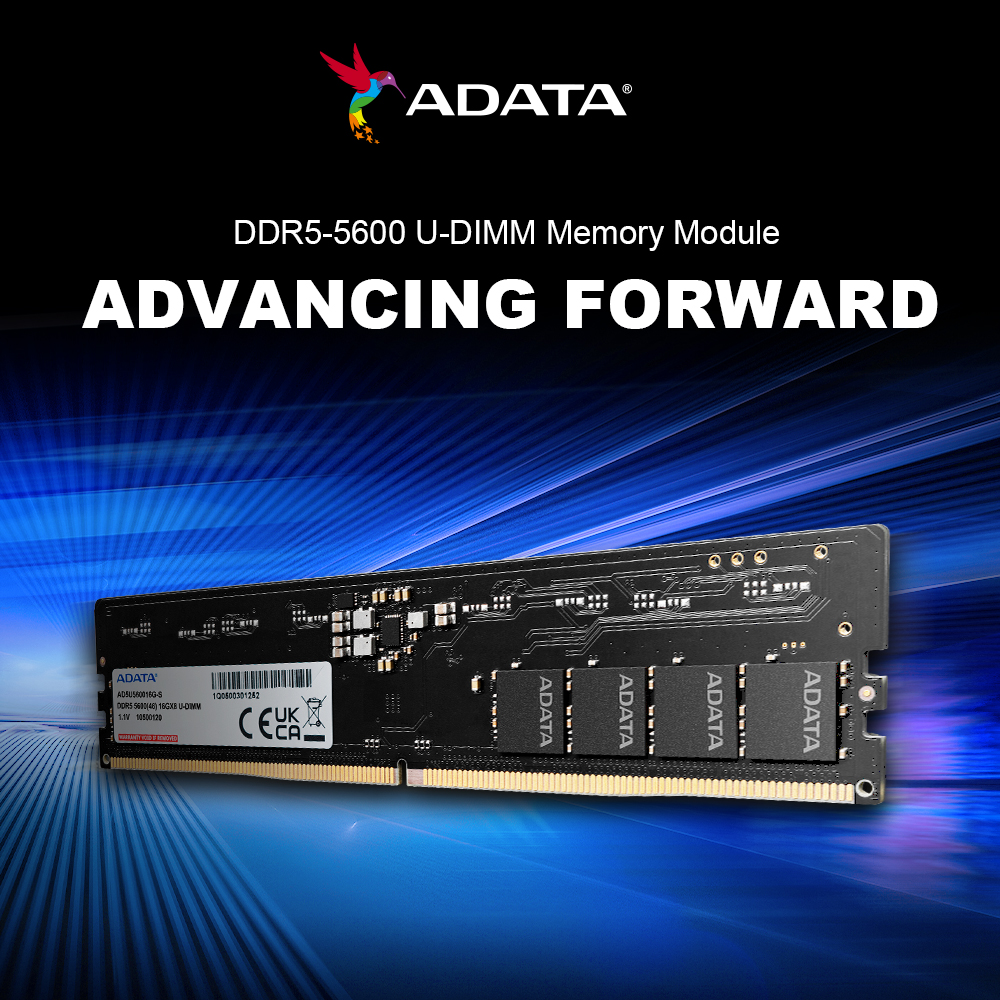 ADATAよりJEDEC準拠 DDR5-5600 U-DIMM メモリ 32GB二枚組 日本国内販売