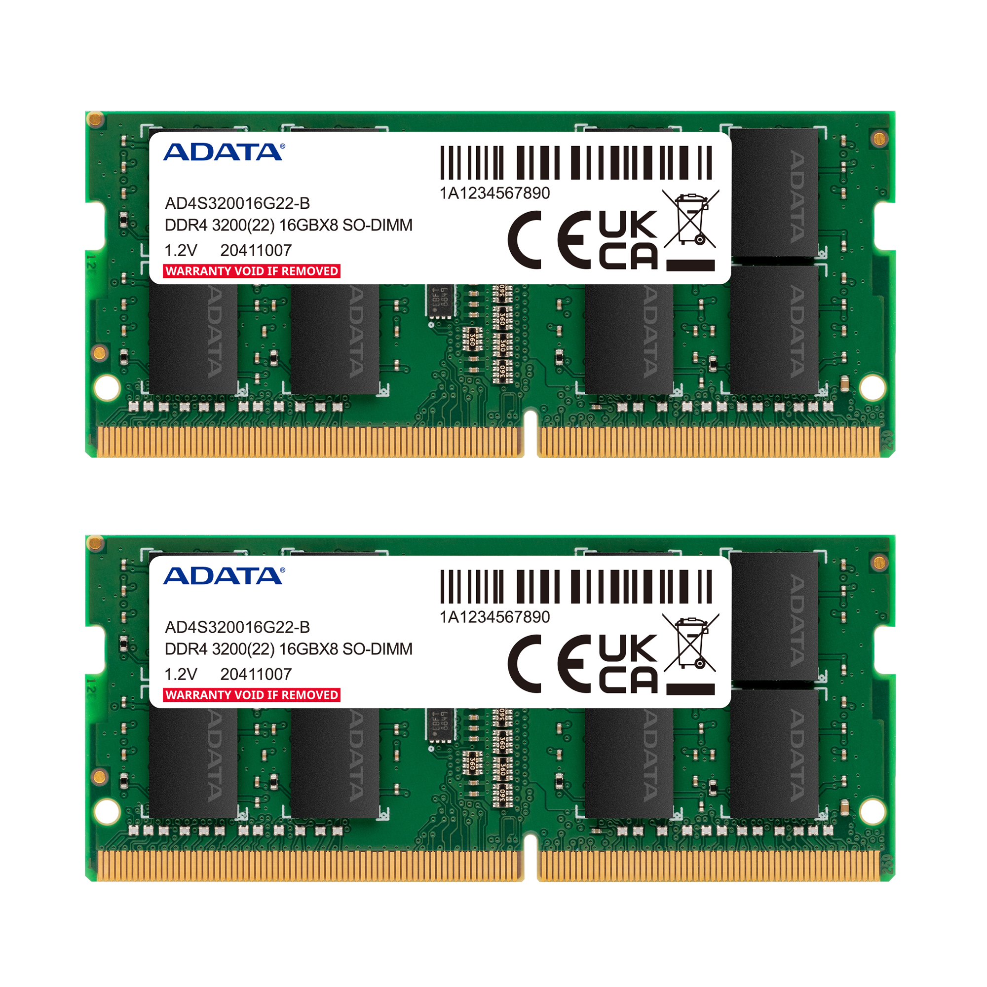 Barrette Mémoire SoDIMM pour PC Portable ADATA 16 Go DDR4 3200 MHz
