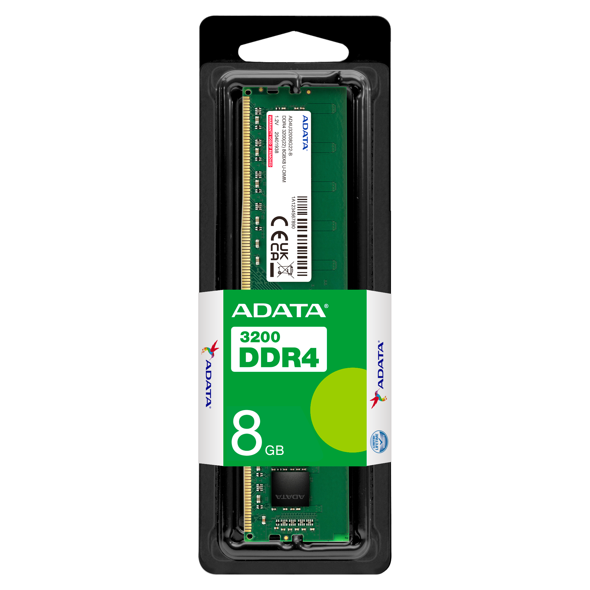 Barrette Mémoire ADATA 8Go DDR4 Pour Pc Portable (AD4S32008G22-RGN)