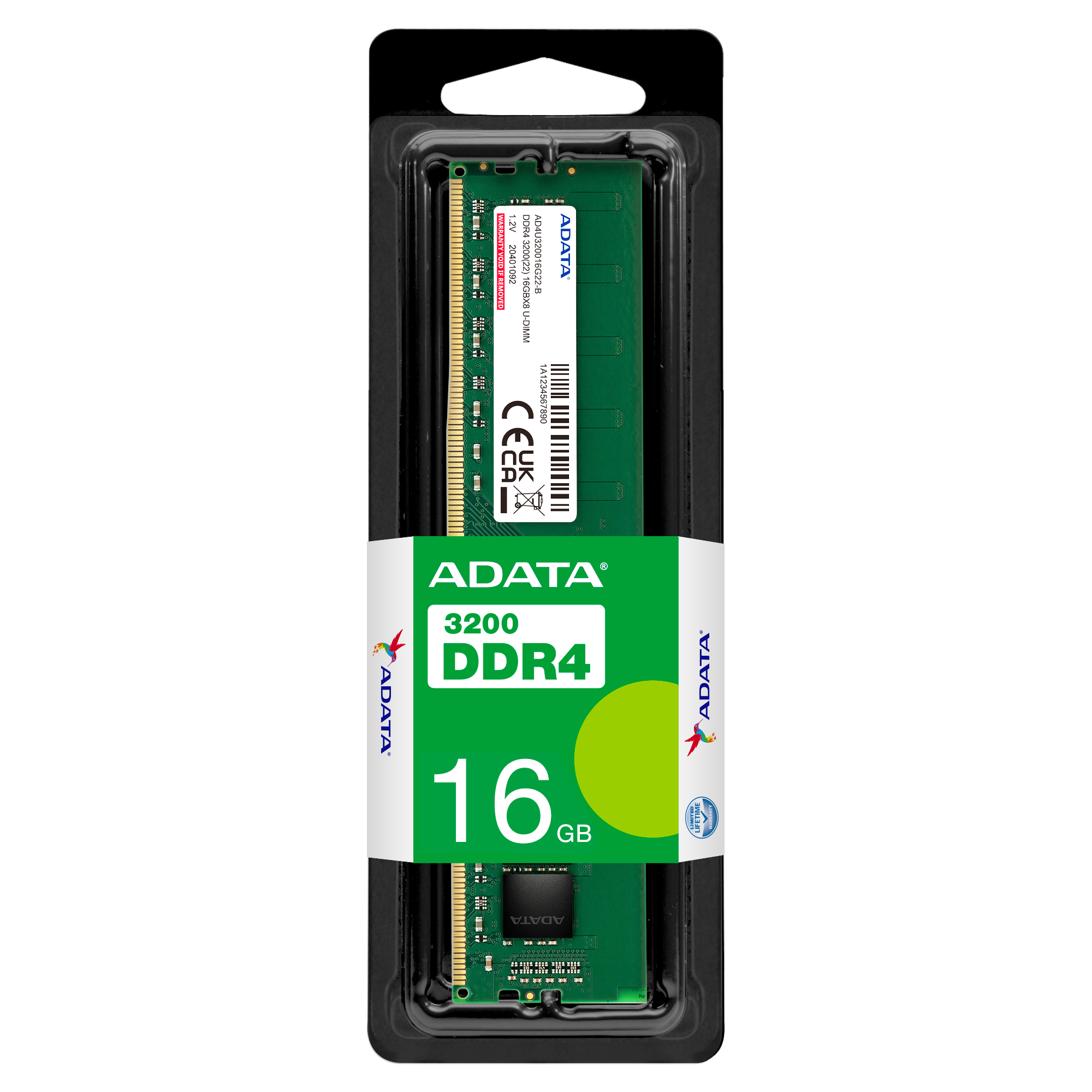 Barette RAM ADATA DDR4 U-DIMM2133512*164GB15 PC4-17000 PC BUREAU 4 GB