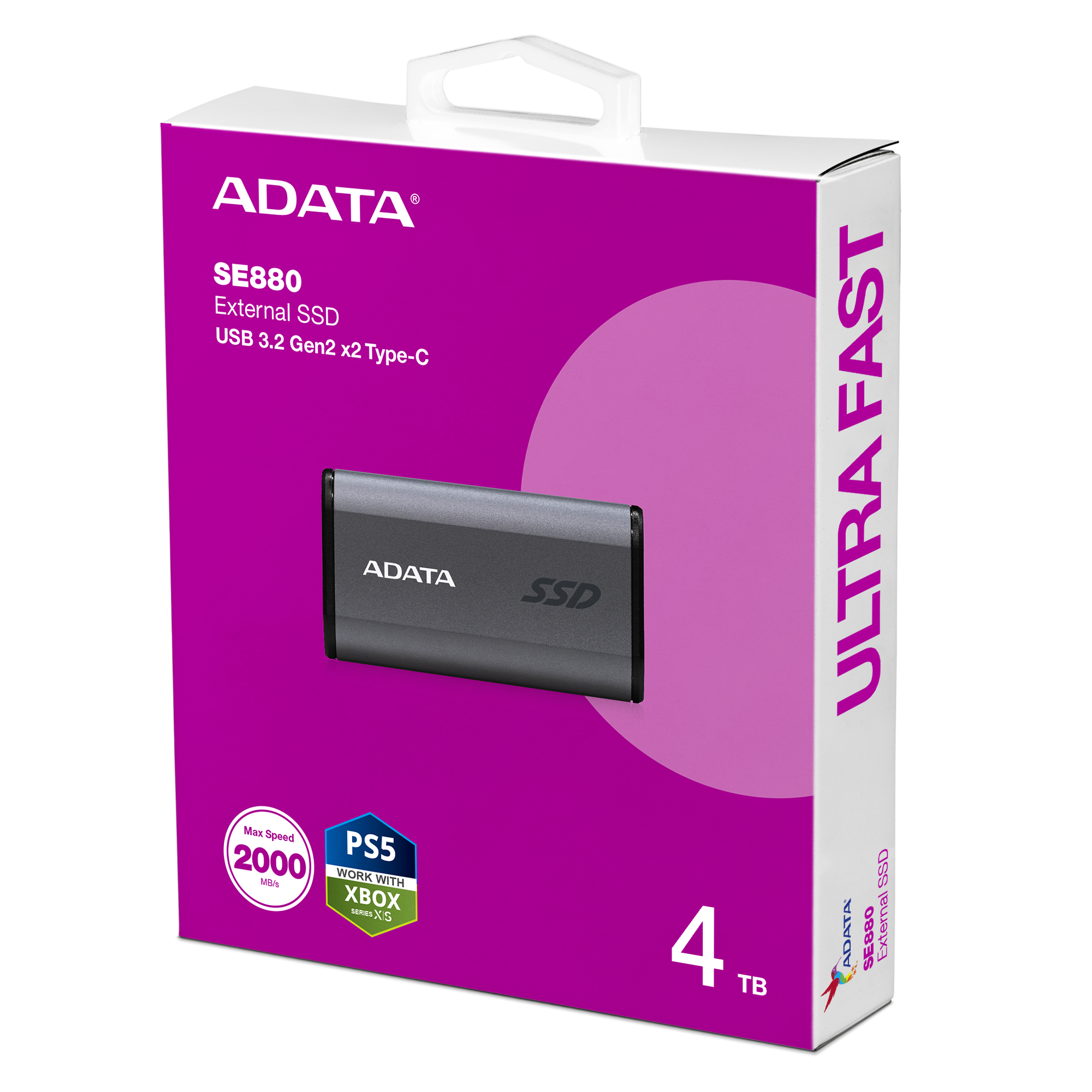 ADATA 3.2 4TB 外付けHDD HM800外付けHDD (Japan)
