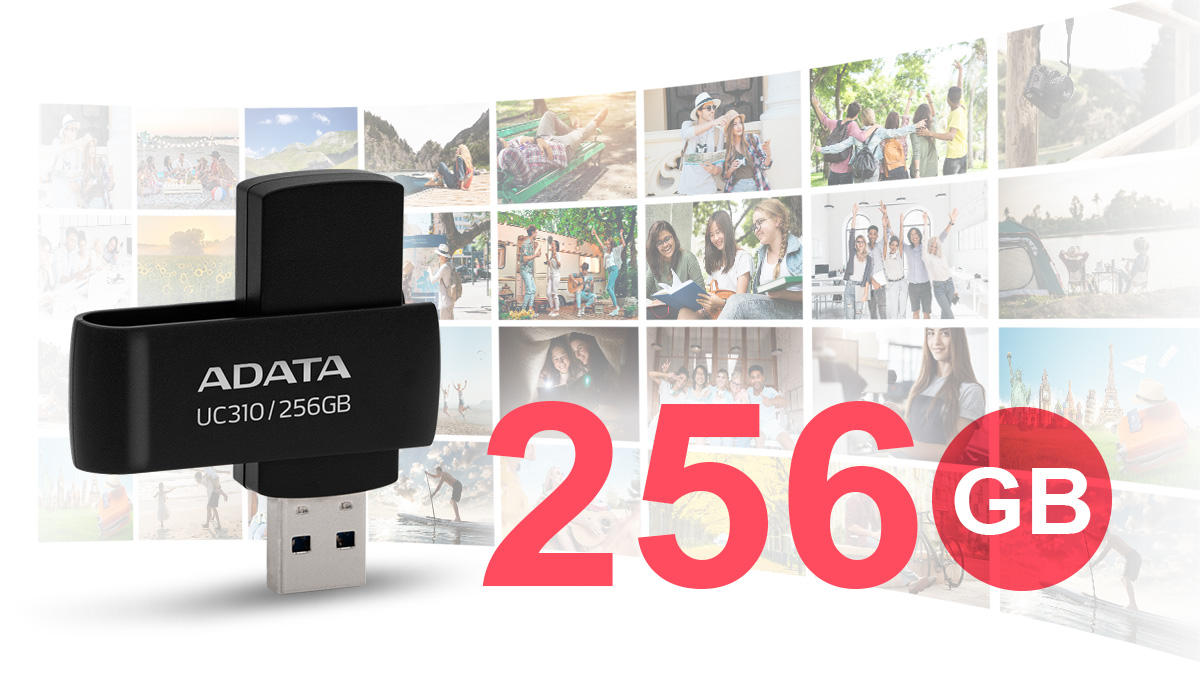 Memoria USB 128GB 3.2 Gen 1 Adata UC310-128G-RBK Negro 12MG – Sycom Honduras