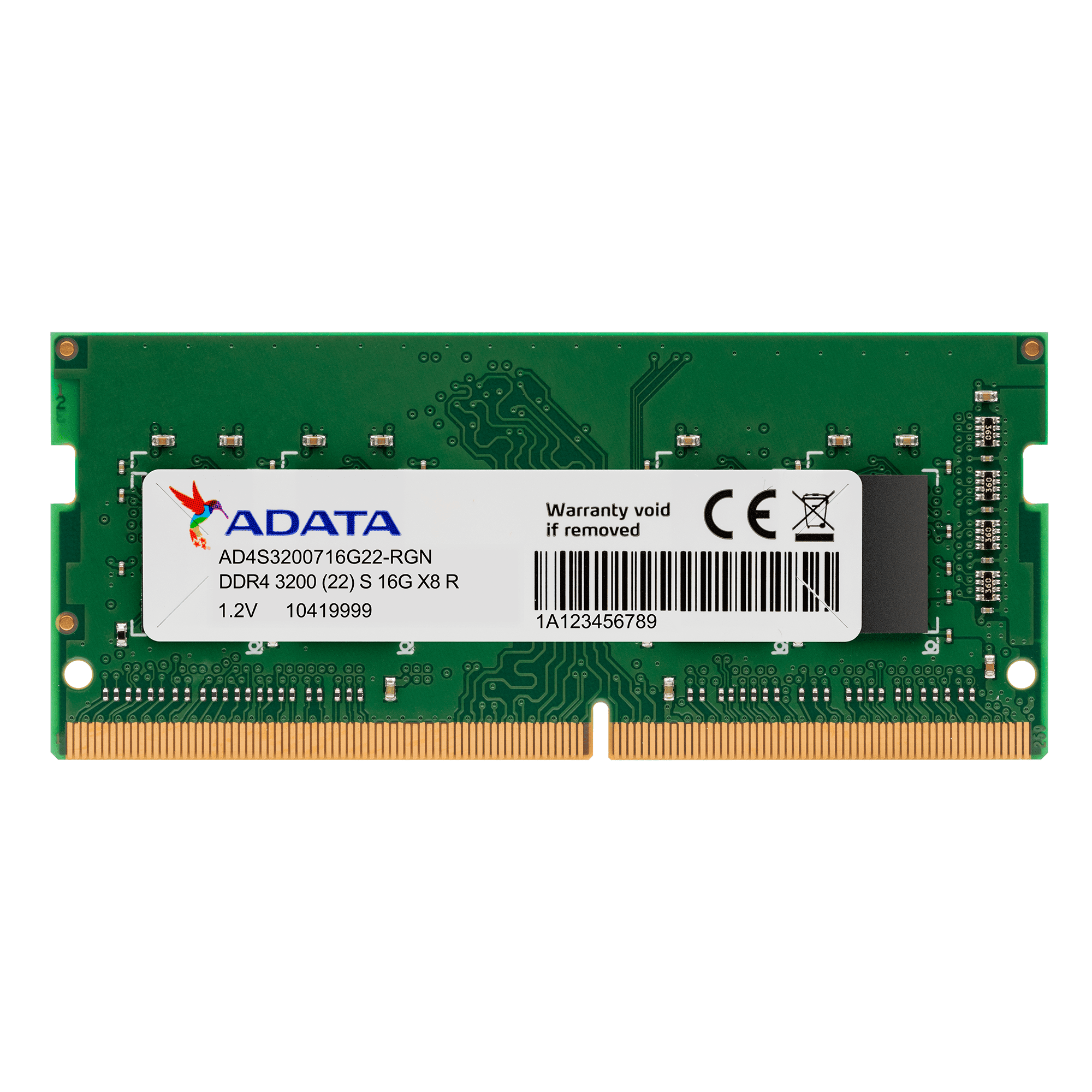 エーデータ ADATA 32GB 288-Pin AD4U320032G22-SGN DDR4-3200 PC4-25600 U-DIMM