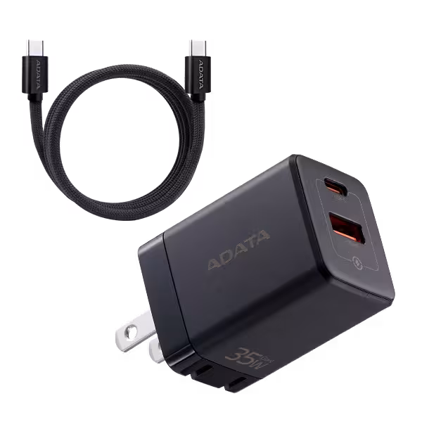 35W GaN USB Charger with USB-C cable 2M｜100W-#000000-1