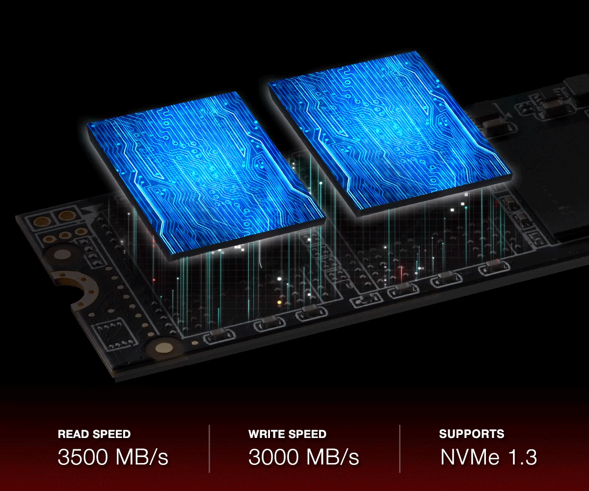 512 GB XPG SX8800 Pro 3D NAND NVMe Gen3x4 PCIe M.2 2280 High Performance SSD 