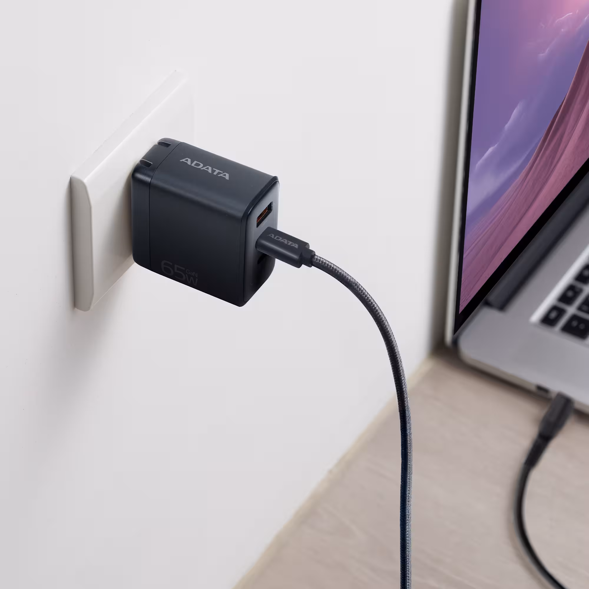 Cargador USB GaN de 65 W con cable USB-C de 2 m|100 W-#000000-10