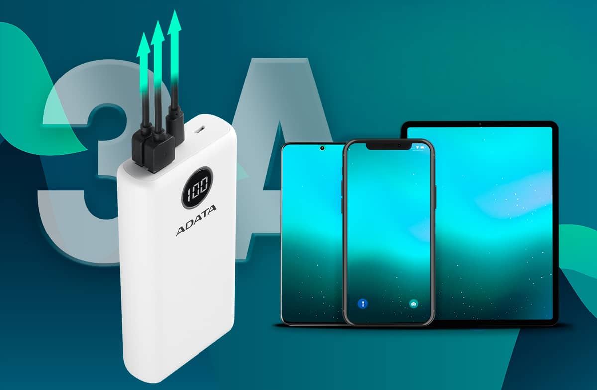 The P20000QCD features two USB-A ports and one USB-C