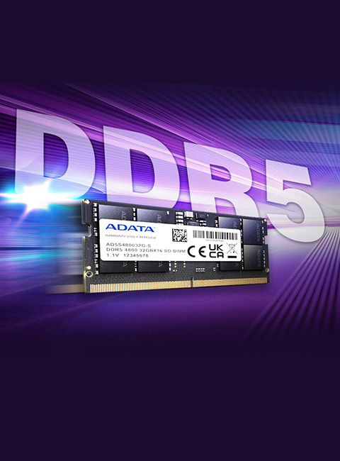 BARRETTE MÉMOIRE ADATA 32GO DDR5 4800 MHZ (AD5S480032G-S) - MEGA PC
