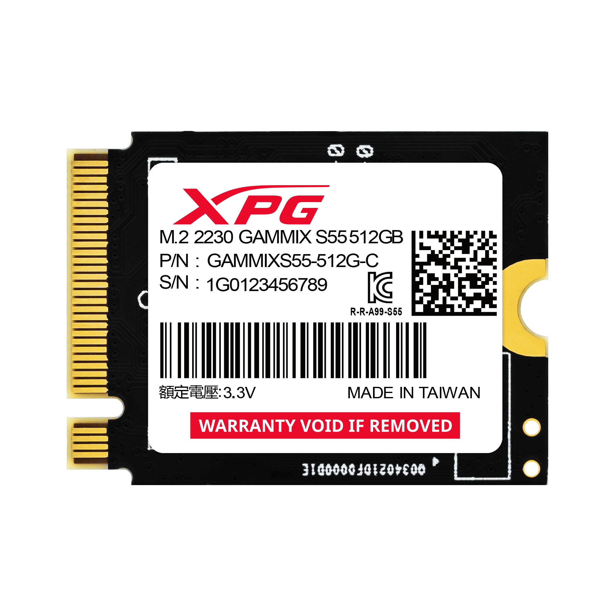 Unidad SSD Interno ADATA XPG GAMMIX S55 512GB M.2 2230
