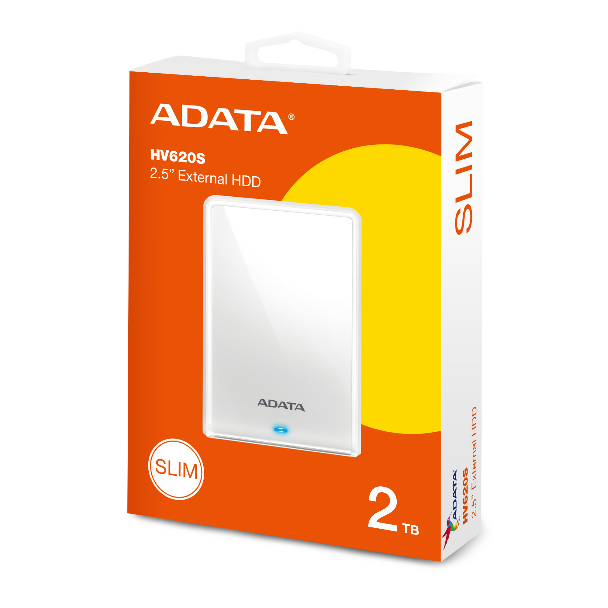 ADATA Technology HV620S 外付けハードドライブ 2TB ホワイト AHV620S