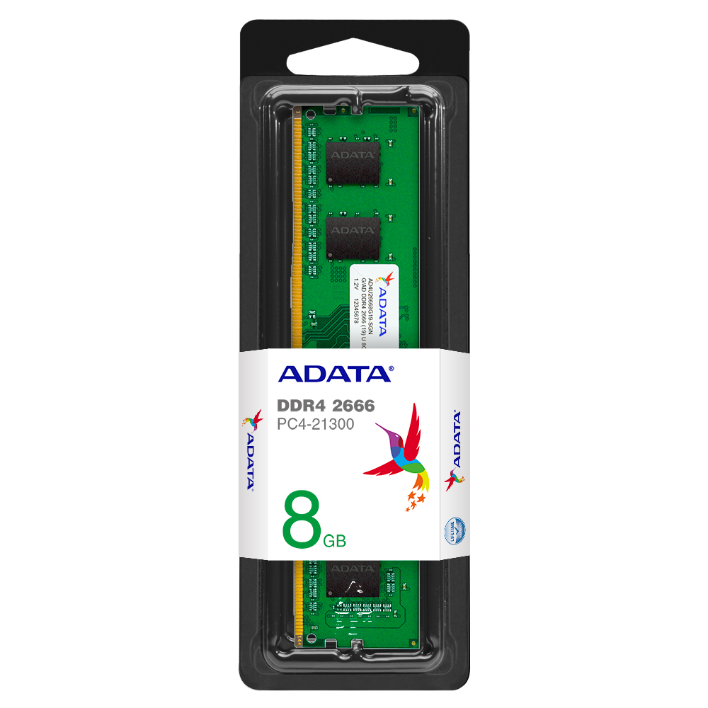 ADATA 4GB DDR4 2666 UDIMM,AD4U2666J4G19-S