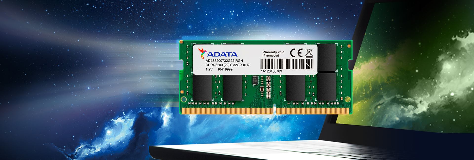 Barrette Mémoire ADATA 8Go DDR4 Pour Pc Portable (AD4S32008G22-RGN)