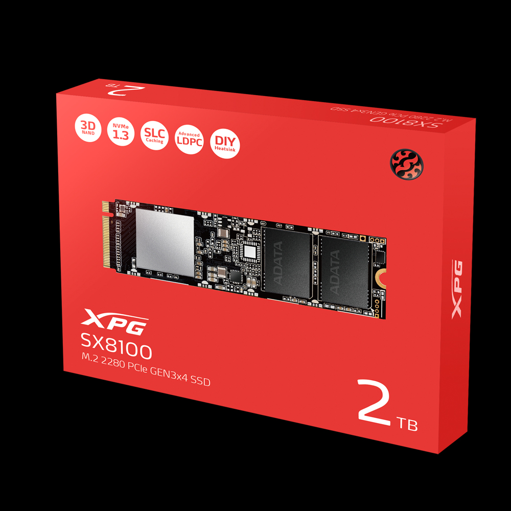 XPG SX8100 PCIe Gen3x4 M.2 2280 Solid State Drive