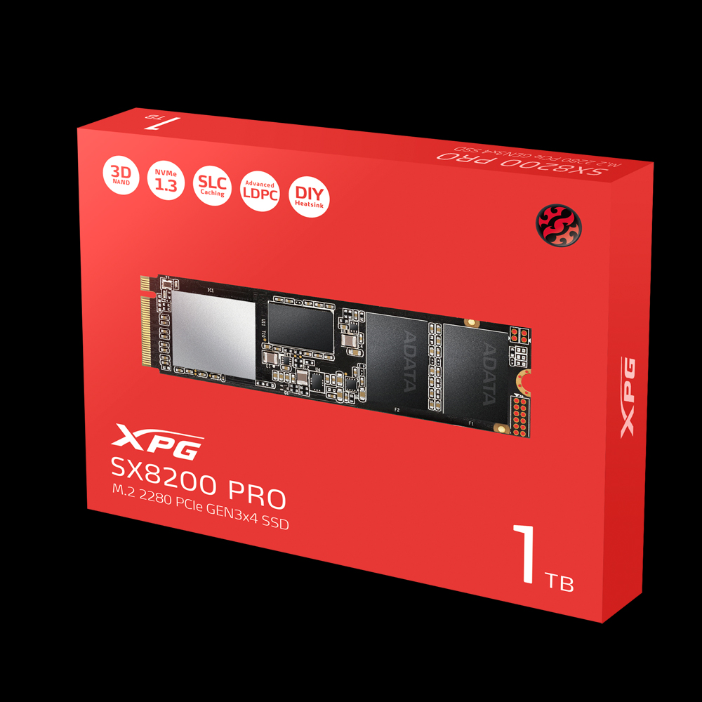 ADATA ADATA 512GB XPG SX8200 PRO M.2 2280 PCIE NVME 1.3 3D NAND NERO 