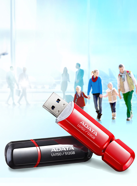  ADATA UV150 64GB USB 3.0 Snap-on Cap Flash Drive