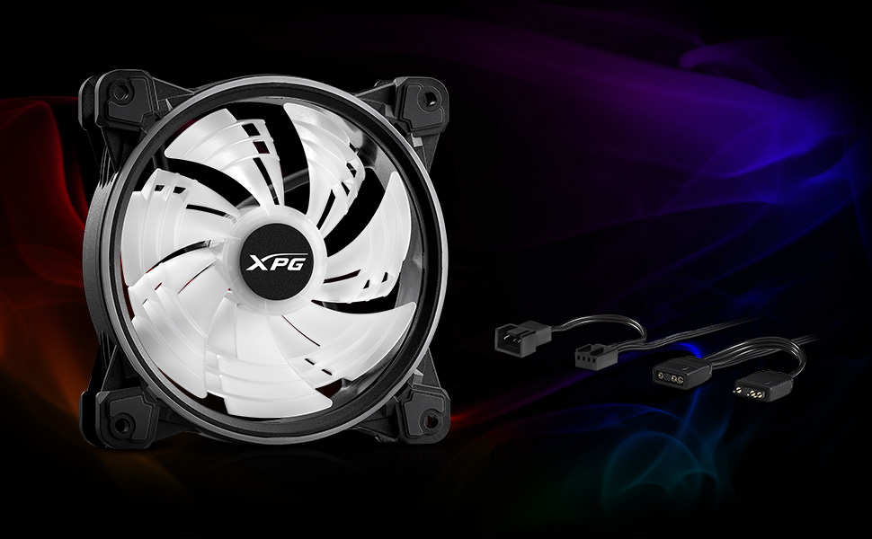 Ventilador PC XPG HURRICANE 120mm ARGB PWM 4 pines 2000RPM Negro