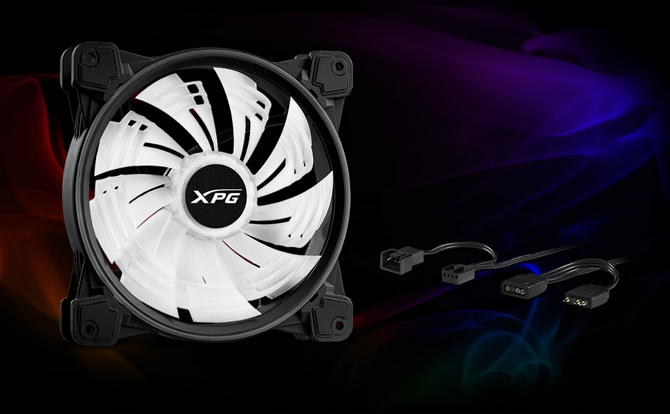 Buy Xpg Hurricane Argb Pwm Pc Fan With Dual Ring Argb Led Design Feel The Force At Best